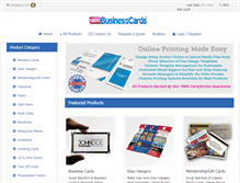 Tablet Screenshot of 1800businesscards.com